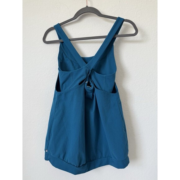 Toad & Co  Alluvial Tank Top Size M Built in Bra Athletic‎ Stretch Pullover Teal - Picture 2 of 12